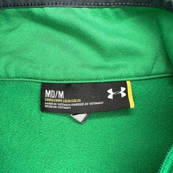 Under Armour Sweater Men's Size Medium Green Notre Dame Embroidered Pullover - Picture 8 of 9